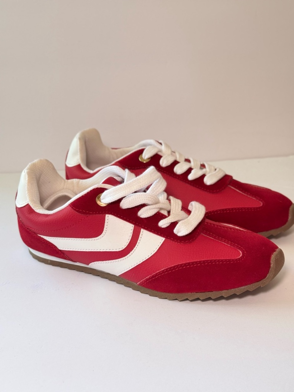 Red and White Retro Sneakers